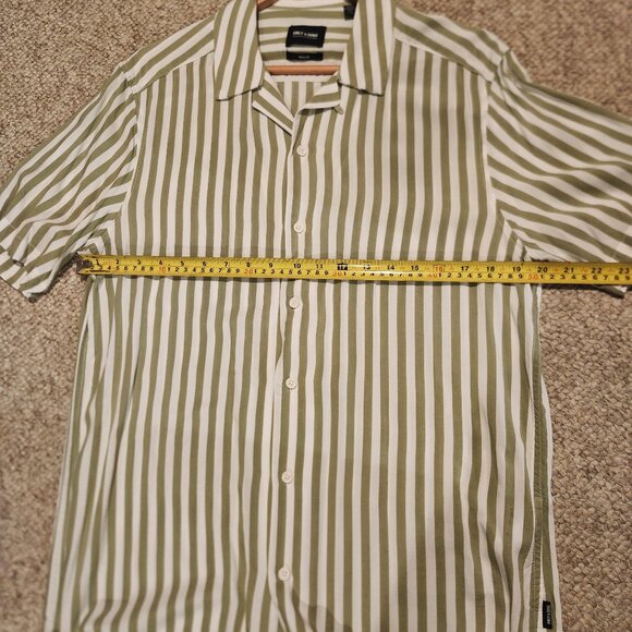 Only & Sons short sleeve summer shirt green stripes - Picture 4 of 6